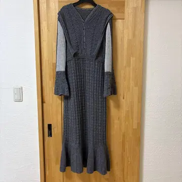 mame 니트 롱 원피스 긴팔 사이즈 2