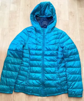 광택 올드 유니클로 쇼트 기장 프리미엄 울트라 라이트 다운 자켓 Y2K