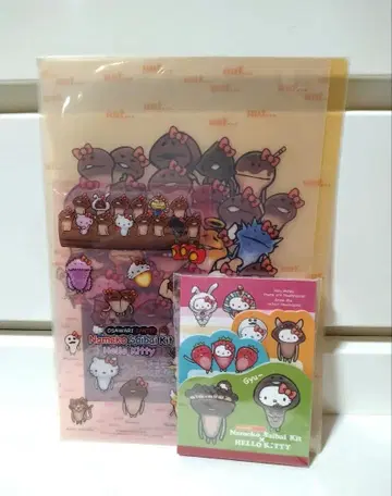 오사카리 탐정 나메코 재배 키트 헬로키티 클리어 파일 메모장 세트 판매