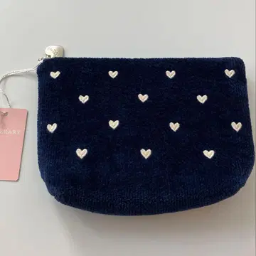 페이 라브라리 하트 네이비 파우치