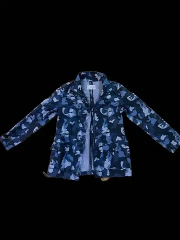 블루 계열 카모플라쥬 나일론 자켓