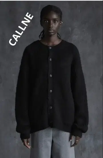 CALLNE 모헤어 혼방 샤기 니트 가디건