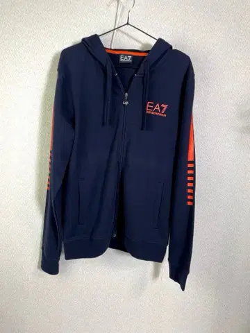 ( 새상품 ) 아르마니 익스체인지 풀 집업 후드티 네이비 오렌지 M