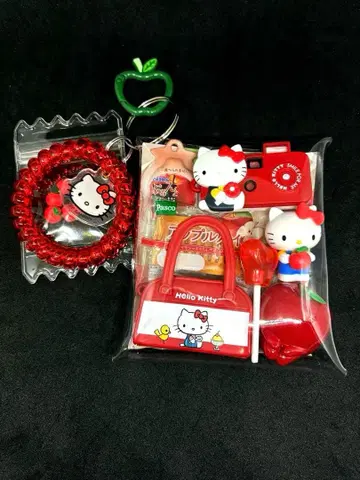 키티 사과 가챠 세트 기다림 추억의 아이템 카메라