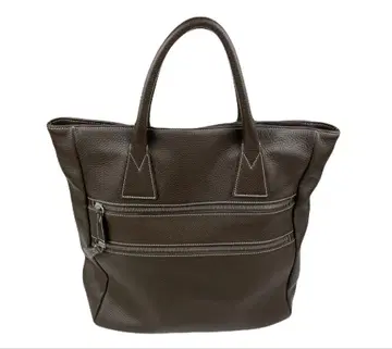 이탈리아제 슈링크 가죽 다크 브라운 토트백