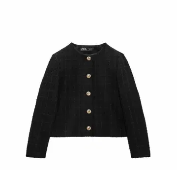 ZARA 트위드 자켓 블랙