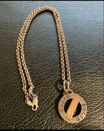 솔리드 실버 목걸이 나무 장식