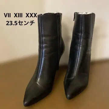 세븐틴투엘브서티 숏부츠 블랙 23.5cm 힐 9cm