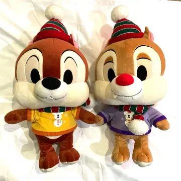 디즈니씨 어트랙션 게임 한정판 경품 칩과 데일 봉제 인형