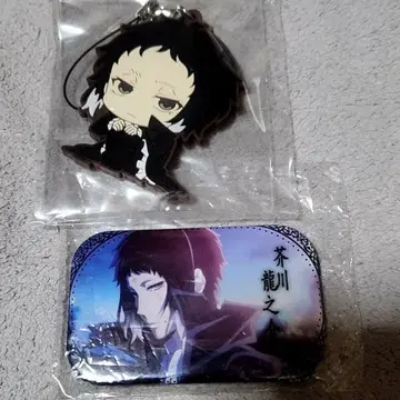 문호 스트레이독스 아쿠타가와 류노스케 아크릴 키링 & 캔뱃지 세트