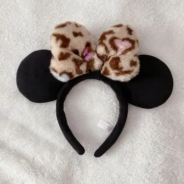 디즈니 미니 머리띠 표범 무늬 레오파드 무늬