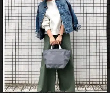 에르베샤 펠리에 보트형 토트백 그린 라벨 별주 퓨지 실버 1027n