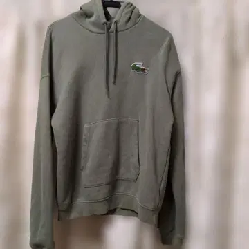 Lacoste 올리브 그린 후드 부착 후드티