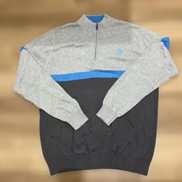 AT&T 지퍼 스웨터 그레이/파랑/블랙