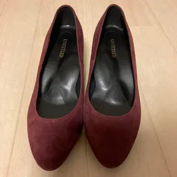 UNTITLED 버건디 하이힐 펌프스