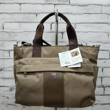 새상품 베베다얀 트윌 x 인조 가죽 부속 2way 토트 백 베이지