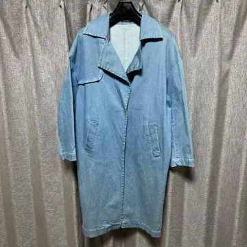 라이트 블루 오버 사이즈 데님 코트
