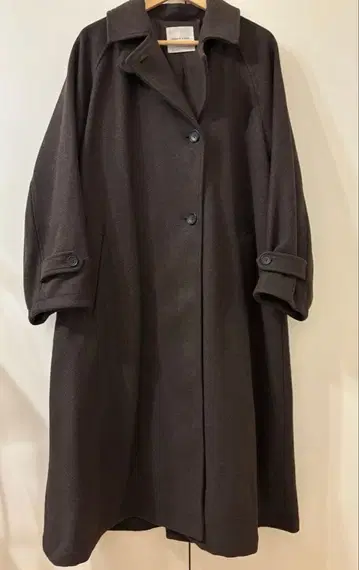 FREAK'S STORE 다크 브라운 롱 코트 오버 사이즈