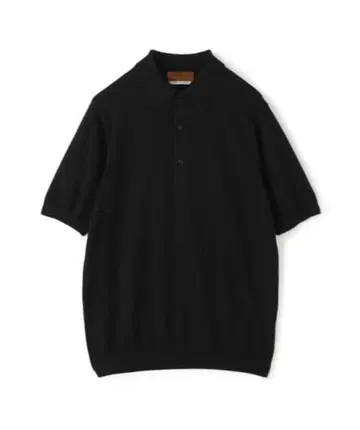 TOMORROWLAND 니트 피케 셔츠 블랙 실크 코튼