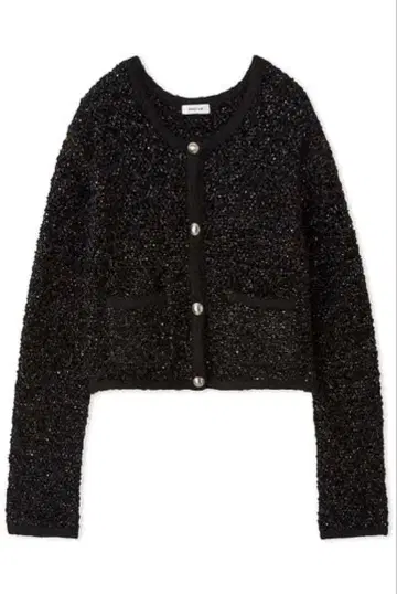 24AW FRAY.I.D 스팽글 트위드 블랙 가디건