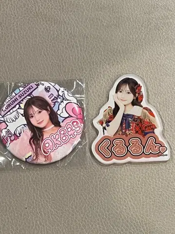 AKB48 스즈키 쿠루미 아틀리에 아크릴 스티커 캔뱃지 세트