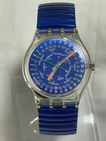 [ 작동품 ] Swatch 1992년 나선형 별계 모델 레어 데드스탁풍