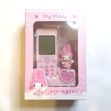 마이멜로디 폴더폰 모양 탁상시계 산리오 새상품