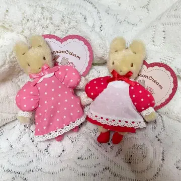 산리오 마론크림 마스코트 참 핑크 빨간색 2개 세트