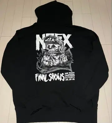 NOFX 파이널 쇼 블랙 후드티 XL