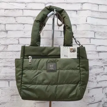 새상품 베베다얀 보더 퀼트 2WAY 토트백 카키