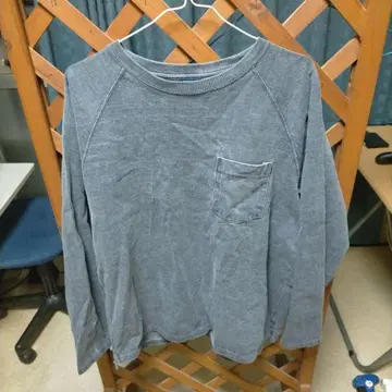 good on 그레이 긴팔 티셔츠 포켓 부착 L