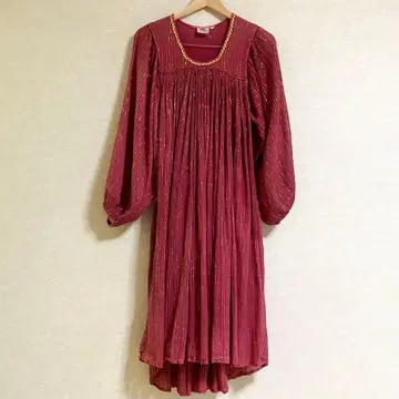 빈티지 인도 면 원피스 70s 80s