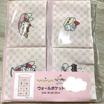 미사용 새상품 산엑스 냥냥냥코 월 포켓 핑크 복숭아색
