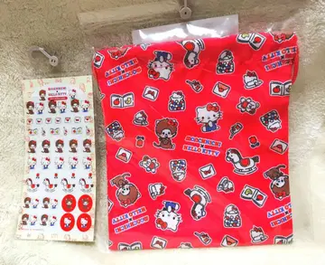 몬치치 헬로키티 콜라보 복조리 클리어 씰 2종 세트