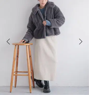 LOWRYS FARM 라메 니트 타이트 스커트