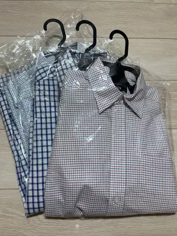 ONLY 체크 무늬 셔츠 3개 세트 38