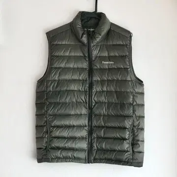 Founders 얇은 소재 다운 베스트 카키