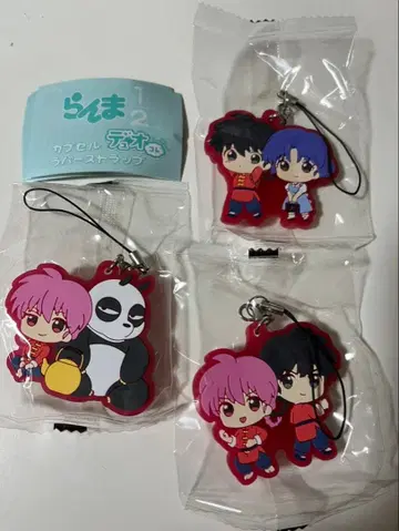 란마 1/2 듀오콜레 캡슐 러버 스트랩 란마 & 아카네 외 3종 세트