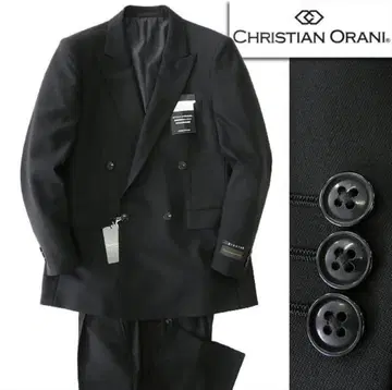 [ 새상품 ] 크리스찬 오라니 포멀 더블 수트 A6 블랙 관혼상제