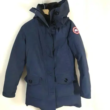 Canada Goose 후드 부착 다운 자켓 네이비