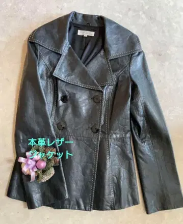 지금만 한정 할인 천연 가죽 자켓 다크 네이비 컬러가 멋져요!