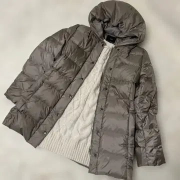 컨디션 최상 23구 시레 타프타 숏 다운 코트 38 그레이지 손세탁 가능