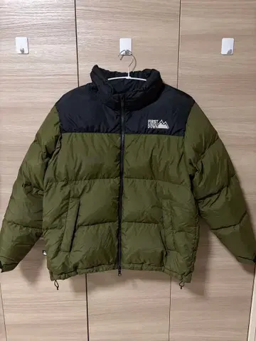 firstdown 버블 다운 다운 자켓 M 올리브