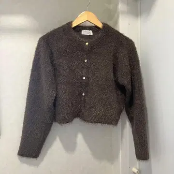 [ 새상품 미사용 ] 샤기 숏 가디건