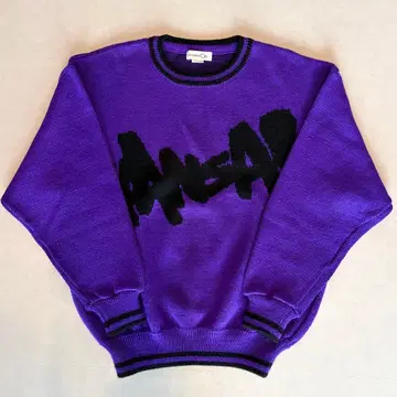 KANSAI YAMAMOTO 로고 니트 퍼플
