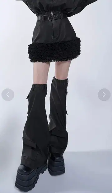 Darich 하트 포켓 가죽 미니 스커트