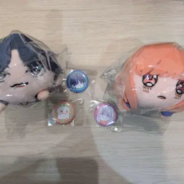 [ 만복 가챠 ] 봄의 폭풍과 몬스터 봉제 인형 키링 캔뱃지 세트