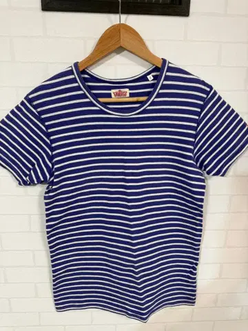 HRM 스트레치 플라이스 블루 화이트 스트라이프 크루넥 사이즈 3