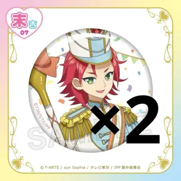 아이돌 타임 프리파라 마루쿠지 스에요시 캔뱃지 미타카 아사히 2점