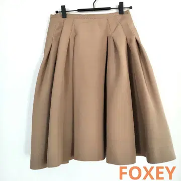 FOXEY 실크 혼방 플레어 스커트 아름다운 실루엣